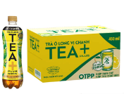 Trà Olong Tea+ vị chanh 450ml - Thùng 24 chai