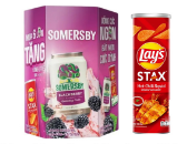 Combo Nước táo lên men vị mâm xôi tặng 1 bánh Lay's Stax 100g