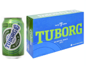 Bia Tuborg Green 330ml - Thùng 24 lon