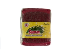 Miếng cọ rửa xù lông Nhím Samran (gói 3 miếng)