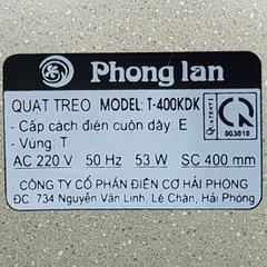 Quạt Treo Điều Khiển Phong Lan - T400KDK