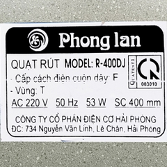 Quạt Rút Phong Lan - R400DJ