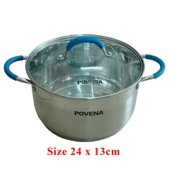 Bộ Nồi INOX  3 Món Đáy Từ POVENA - C5