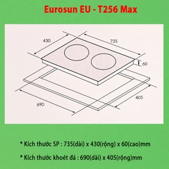 Bếp Từ Đôi Eurosun EU-T256 Max