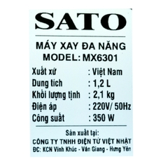 Máy Xay Sinh Tố Đa Năng SaTo MX - 6301