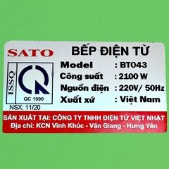 Bếp Từ Đơn SaTo - BT - 043
