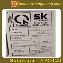 Điều Hòa Sumikura - 12.000BTU - 1C inverter APS/APO 120.