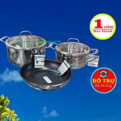 Bộ Nồi inox Liền Khối Cao Cấp Smart Choice BN003