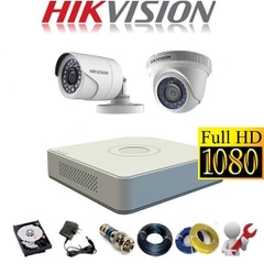 Trọn bộ 2 camera giám sát 2.0M Hikvision