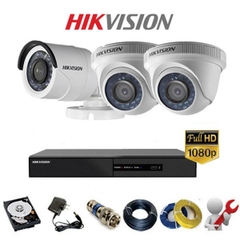 Trọn bộ 3 camera giám sát 2.0M Hikvision