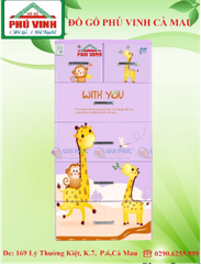 Tủ BITE, 5N, Hươu Và Khỉ, 60 x 130cm