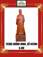 Tượng Khổng Minh, Gỗ Hương, 0.4m