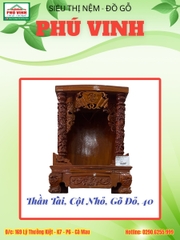 Thần Tài, Cột Nhỏ, Gõ đỏ, 40