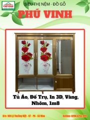 Tủ Áo, Đố Trụ, In 3D, Vàng, Nhôm, 1m8