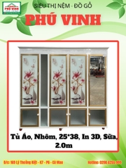 Tủ Áo, Nhôm, 25*38, In 3D, Sữa, 2.0m