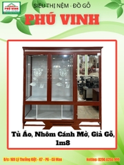 Tủ Áo, Nhôm, Cánh Mở, Giả Gỗ, 1m8