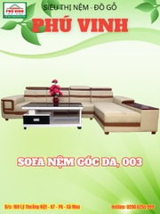 Sofa Nệm Góc Da, 003