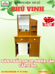 Bàn Phấn, In 3D, Nhựa Cao Cấp, 0.8m