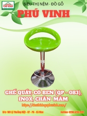 Ghế Quầy, Có Ben (QP - 083), Inox, Chân Mâm