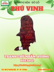 Tranh Chữ Nhẫn, Hương, 65x34x2