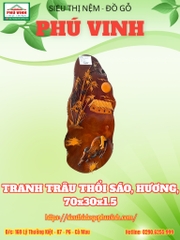 Tranh Trâu Thổi Sáo, Hương, 70x30x1.5