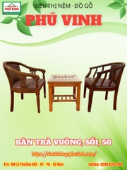 Bàn Trà, Vuông, Sồi, 50