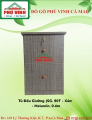 Tủ Đầu Giường (SG.90T - Xám) - Melamin, 0.4m