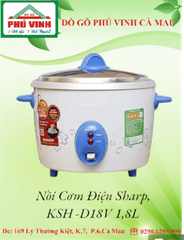 Nồi Cơm Điện, Sharp KSH-D18V 1,8L