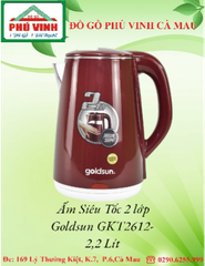 Ấm Siêu Tốc 2 lớp Goldsun GKT 2612 2,2L