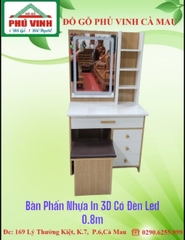 Bàn Phấn, Nhựa In 3D( Có Đèn Led) , 0.8m