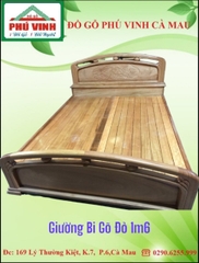 Giường Bi, Gõ Đỏ, 1m6