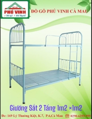 Giường Sắt 2 Tầng, 1m2 x 1m2