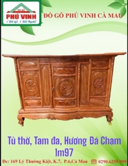 Tủ Thờ, Tam Đa, Hương Đá, Chạm, 1m97