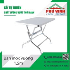 Bàn Vuông, Inox FELIX - 70 x 120 (QPI-010)