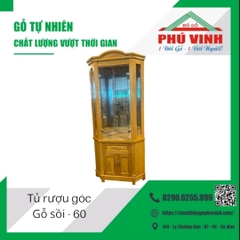 Tủ Rượu, Gõ Đỏ, Góc  - 0.6m