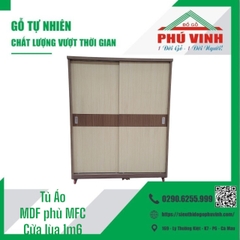 Tủ Áo, MDF Phủ MFC, Cửa Lùa - 1.6m