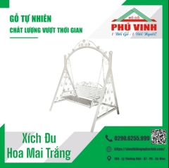 Xích Đu, Sắt, Chữ A, Hoa Mai, Trắng