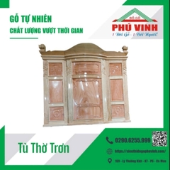Tủ Thờ, Thao Lao, Gõ Đỏ, Trơn - 1.6m