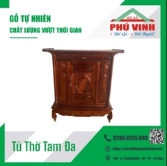 Tủ Thờ, Tràm, Tam Đa, Chạm    - 1,27m