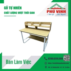 Bàn VP, Melamin, Chân Chữ U, 1 Kệ    - 6 x 12