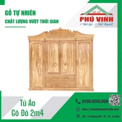 Tủ Áo Gõ Đỏ - 2.4m