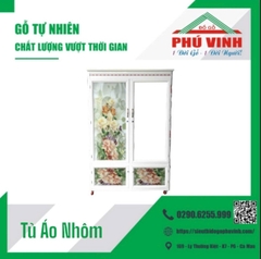 Tủ Áo, Nhôm, Cánh Mở, Sữa - 1.2m