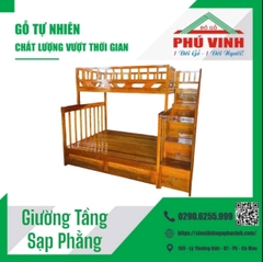 Giường Tầng, Gõ Đỏ - 1.2m x 1.4m