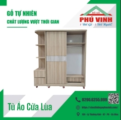Tủ Áo, MDF Phủ MFC, Cửa Lùa - 1.6m