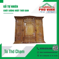 Tủ Thờ, 6 Chân Đại, Căm Xe Zin, Chạm - 1,6m