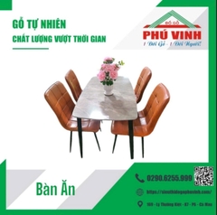 B.A Vuông, Đá Ceramic, Chân X Nhỏ - 1.2m