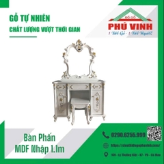 Bàn Phấn, MDF, Tân Cổ Điển, Trắng - 1.1m