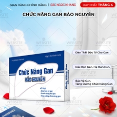 Chức năng gan Bảo Nguyên hộp 30 viên