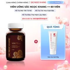 Viên Uống Mờ Nám, Hạn Chế Lão Hóa, Khỏe Đẹp Da Sắc Ngọc Khang++ Hộp 60 Viên (Tặng kèm Sữa rửa mặt thảo dược 50g)