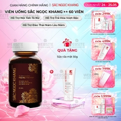 Viên Uống Mờ Nám, Hạn Chế Lão Hóa, Khỏe Đẹp Da Sắc Ngọc Khang++ Hộp 60 Viên (Tặng kèm Sữa rửa mặt thảo dược 50g)